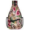 bisibuy Animal Tiger Leopard Print Flower Sling Bag for Women Men Crossbody Sling Backpack Shoulder Bag Chest Bag Daypack for Travel Hiking Outdoor view 1