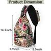 bisibuy Animal Tiger Leopard Print Flower Sling Bag for Women Men Crossbody Sling Backpack Shoulder Bag Chest Bag Daypack for Travel Hiking Outdoor view 2