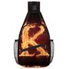 bisibuy Burning Fire Letter K Isolated Sling Bag for Women Men Crossbody Sling Backpack Shoulder Bag Chest Bag Daypack for Travel Hiking Outdoor view 1