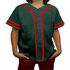 DIGITMON Kids Baseball Jersey Button Down Premium Sleeve Two-Striped T Shirts Uniform FGREENRED for 16y Teenagers view 1