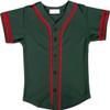 DIGITMON Kids Baseball Jersey Button Down Premium Sleeve Two-Striped T Shirts Uniform FGREENRED for 16y Teenagers view 2