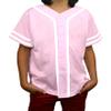 DIGITMON Kids Baseball Jersey Button Down Premium Sleeve Two-Striped T Shirts Uniform PINKWHITE for 6y Toddlers view 1