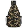 bisibuy Green Brown Camouflage Sling Bag for Women Men Crossbody Sling Backpack Shoulder Bag Chest Bag Daypack for Travel Hiking Outdoor view 1