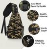 bisibuy Green Brown Camouflage Sling Bag for Women Men Crossbody Sling Backpack Shoulder Bag Chest Bag Daypack for Travel Hiking Outdoor view 3