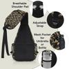 bisibuy Green Brown Camouflage Sling Bag for Women Men Crossbody Sling Backpack Shoulder Bag Chest Bag Daypack for Travel Hiking Outdoor view 4