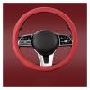 FUERU Car Steering Wheel Cover Set Universal Car Steering Wheel Cover Genuine Leather Stretch Breathable Fashion Car Interior (Color : 5#) view 1