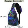 bisibuy Coloured Stars Sling Bag for Women Men Crossbody Sling Backpack Shoulder Bag Chest Bag Daypack for Travel Hiking Outdoor view 2