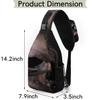 bisibuy Skull Sling Bag for Women Men Crossbody Sling Backpack Shoulder Bag Chest Bag Daypack for Travel Hiking Outdoor view 2