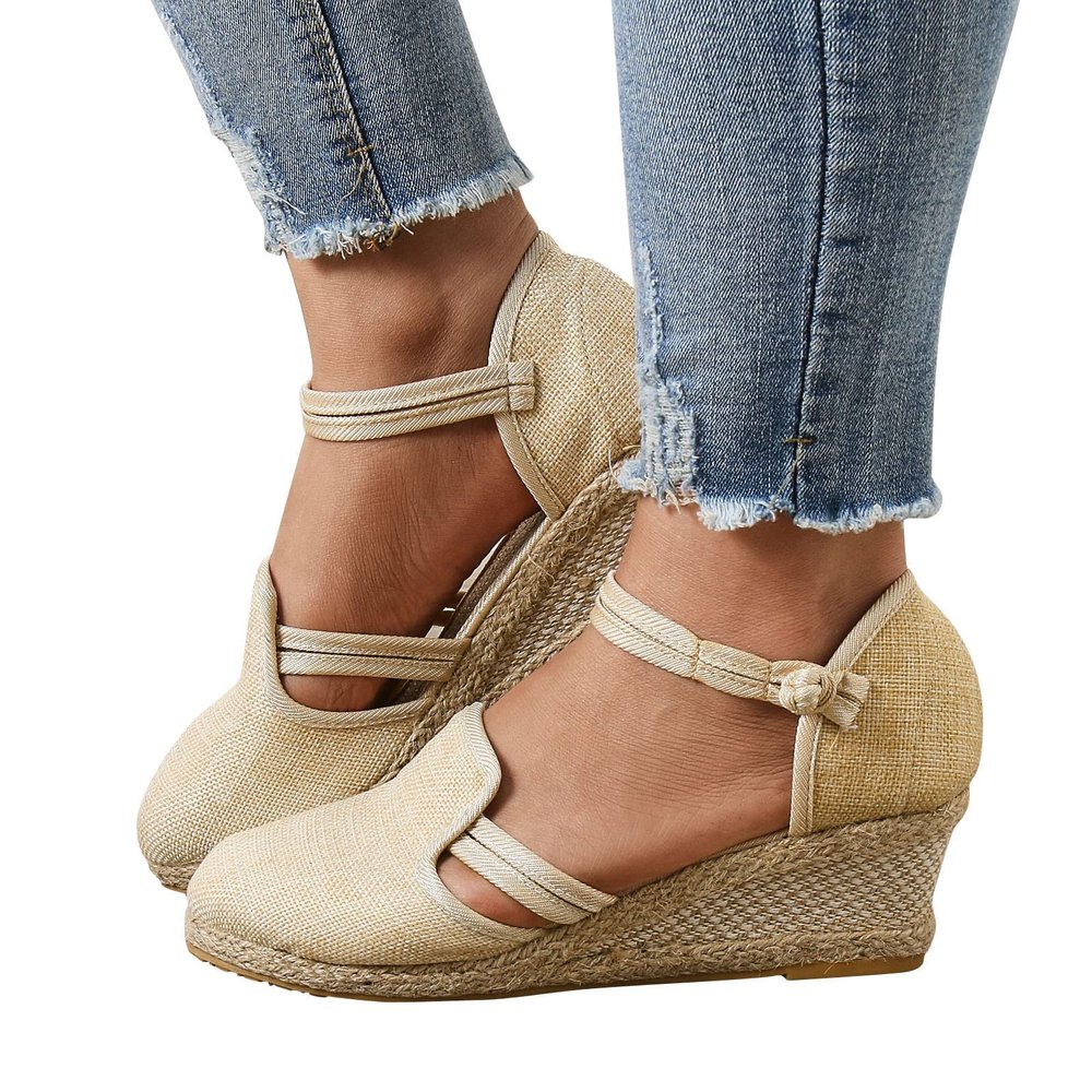 Black Sandals Women Dressy, Women's Walking Sandal Closed Toe Round Toe Hollowed Out Thick Sole Breathable Beach Sandals