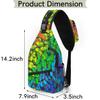 bisibuy Rainbow Colours Butterfly Sling Bag for Women Men Crossbody Sling Backpack Shoulder Bag Chest Bag Daypack for Travel Hiking Outdoor view 2