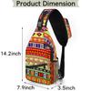 bisibuy African Geometric Print Sling Bag for Women Men Crossbody Sling Backpack Shoulder Bag Chest Bag Daypack for Travel Hiking Outdoor view 2