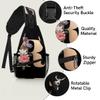 bisibuy Floral Gold R Letter Sling Bag for Women Men Crossbody Sling Backpack Shoulder Bag Chest Bag Daypack for Travel Hiking Outdoor view 3
