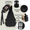bisibuy Floral Gold R Letter Sling Bag for Women Men Crossbody Sling Backpack Shoulder Bag Chest Bag Daypack for Travel Hiking Outdoor view 4