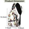 bisibuy Indian Floral Boho Decorative Sling Bag for Women Men Crossbody Sling Backpack Shoulder Bag Chest Bag Daypack for Travel Hiking Outdoor view 2
