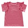 Toddler Girls' Summer T Shirt Short Sleeve Round Neck Solid Color Top Teens Blouse for 1To 7 Years (Hot Pink, 5-6 Years) view 1