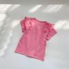 Toddler Girls' Summer T Shirt Short Sleeve Round Neck Solid Color Top Teens Blouse for 1To 7 Years (Hot Pink, 5-6 Years) view 3