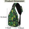 bisibuy Cactus Pattern Sling Bag for Women Men Crossbody Sling Backpack Shoulder Bag Chest Bag Daypack for Travel Hiking Outdoor view 2