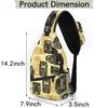 bisibuy Hawaiian Tiki Pattern Sling Bag for Women Men Crossbody Sling Backpack Shoulder Bag Chest Bag Daypack for Travel Hiking Outdoor view 2