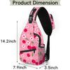 bisibuy Flower Cherry Fruits Sling Bag for Women Men Crossbody Sling Backpack Shoulder Bag Chest Bag Daypack for Travel Hiking Outdoor view 2