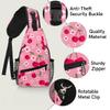 bisibuy Flower Cherry Fruits Sling Bag for Women Men Crossbody Sling Backpack Shoulder Bag Chest Bag Daypack for Travel Hiking Outdoor view 3