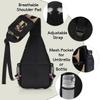 bisibuy Floral Gold E Letter Sling Bag for Women Men Crossbody Sling Backpack Shoulder Bag Chest Bag Daypack for Travel Hiking Outdoor view 4