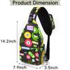 bisibuy Game Lucky Winner Theme Sling Bag for Women Men Crossbody Sling Backpack Shoulder Bag Chest Bag Daypack for Travel Hiking Outdoor view 2