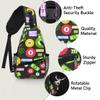 bisibuy Game Lucky Winner Theme Sling Bag for Women Men Crossbody Sling Backpack Shoulder Bag Chest Bag Daypack for Travel Hiking Outdoor view 3
