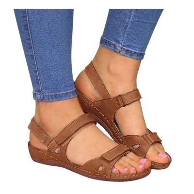 Yanzhenglip Sandals for Women Casual Summer, Women's Sandals Straps Wedge Buckle Summer Beach Sandals Shoes, Comfort Walking Shoes Bohemian Rhinestone Gladiator Open Toe Sandals Comfy