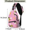 bisibuy Bee Honey Grids Sling Bag for Women Men Crossbody Sling Backpack Shoulder Bag Chest Bag Daypack for Travel Hiking Outdoor view 2