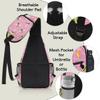 bisibuy Bee Honey Grids Sling Bag for Women Men Crossbody Sling Backpack Shoulder Bag Chest Bag Daypack for Travel Hiking Outdoor view 4