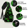 bisibuy Green Leaf Triangle Sling Bag for Women Men Crossbody Sling Backpack Shoulder Bag Chest Bag Daypack for Travel Hiking Outdoor view 3