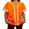 DIGITMON Kids Baseball Jersey Button Down Premium Sleeve Two-Striped T Shirts Uniform ORANGEWHITE 12Mo Toddlers view 1