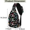 bisibuy Colorful Skull Pirates Sling Bag for Women Men Crossbody Sling Backpack Shoulder Bag Chest Bag Daypack for Travel Hiking Outdoor view 2