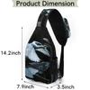 bisibuy Flying Swan Water Bird Sling Bag for Women Men Crossbody Sling Backpack Shoulder Bag Chest Bag Daypack for Travel Hiking Outdoor view 2