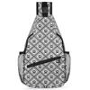 bisibuy Animal Paw Footprint Rhombus Sling Bag for Women Men Crossbody Sling Backpack Shoulder Bag Chest Bag Daypack for Travel Hiking Outdoor view 1