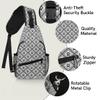 bisibuy Animal Paw Footprint Rhombus Sling Bag for Women Men Crossbody Sling Backpack Shoulder Bag Chest Bag Daypack for Travel Hiking Outdoor view 3
