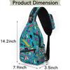 bisibuy Cartoon Insect Pattern Sling Bag for Women Men Crossbody Sling Backpack Shoulder Bag Chest Bag Daypack for Travel Hiking Outdoor view 2