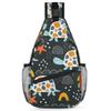 bisibuy Cartoon Turtles Decor Elements Sling Bag for Women Men Crossbody Sling Backpack Shoulder Bag Chest Bag Daypack for Travel Hiking Outdoor view 1
