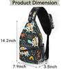 bisibuy Cartoon Turtles Decor Elements Sling Bag for Women Men Crossbody Sling Backpack Shoulder Bag Chest Bag Daypack for Travel Hiking Outdoor view 2
