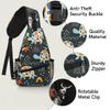 bisibuy Cartoon Turtles Decor Elements Sling Bag for Women Men Crossbody Sling Backpack Shoulder Bag Chest Bag Daypack for Travel Hiking Outdoor view 3