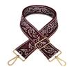 1pc Adjustable Strap Replacement 2inch Wide Paisley Jacquard Belt for Crossbody Purse Handbag Shoulder Guitar Camera Bag (Red Brown) view 1