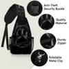 bisibuy Black Animal Paw Prints Sling Bag for Women Men Crossbody Sling Backpack Shoulder Bag Chest Bag Daypack for Travel Hiking Outdoor view 3