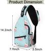 bisibuy Cute Cows Pattern Sling Bag for Women Men Crossbody Sling Backpack Shoulder Bag Chest Bag Daypack for Travel Hiking Outdoor view 2