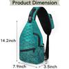 bisibuy Blue Fish Scale Dragon Pattern Sling Bag for Women Men Crossbody Sling Backpack Shoulder Bag Chest Bag Daypack for Travel Hiking Outdoor view 2