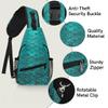 bisibuy Blue Fish Scale Dragon Pattern Sling Bag for Women Men Crossbody Sling Backpack Shoulder Bag Chest Bag Daypack for Travel Hiking Outdoor view 3
