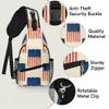 bisibuy Independence Day Usa Flags Sling Bag for Women Men Crossbody Sling Backpack Shoulder Bag Chest Bag Daypack for Travel Hiking Outdoor view 3