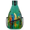 bisibuy Bird Parrots Pattern Sling Bag for Women Men Crossbody Sling Backpack Shoulder Bag Chest Bag Daypack for Travel Hiking Outdoor view 1