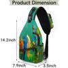 bisibuy Bird Parrots Pattern Sling Bag for Women Men Crossbody Sling Backpack Shoulder Bag Chest Bag Daypack for Travel Hiking Outdoor view 2