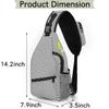bisibuy Creative Black White Stripes Sling Bag for Women Men Crossbody Sling Backpack Shoulder Bag Chest Bag Daypack for Travel Hiking Outdoor view 2