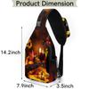 bisibuy Red Wine Bottle Ripe Grapes Fall Sling Bag for Women Men Crossbody Sling Backpack Shoulder Bag Chest Bag Daypack for Travel Hiking Outdoor view 3